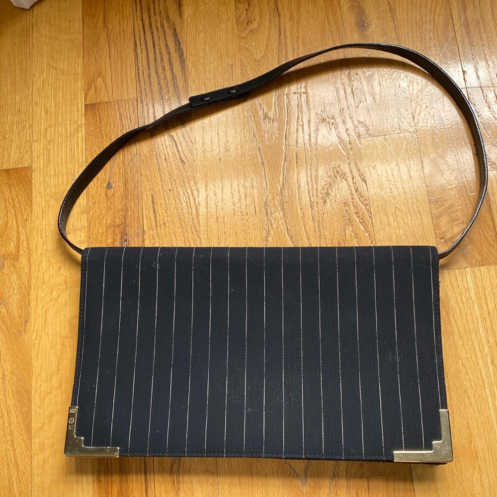 Vintage Escada pinstripe bag
